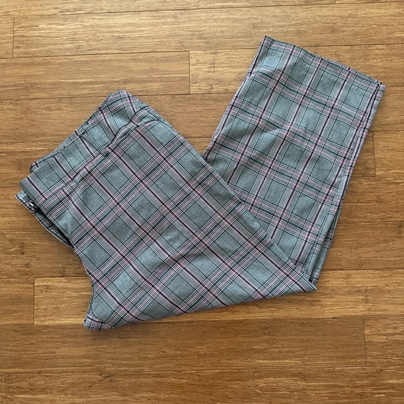 C Est 1946 Pink/Gray Plaid Dress Pants Size 20WP - Picture 1 of 6